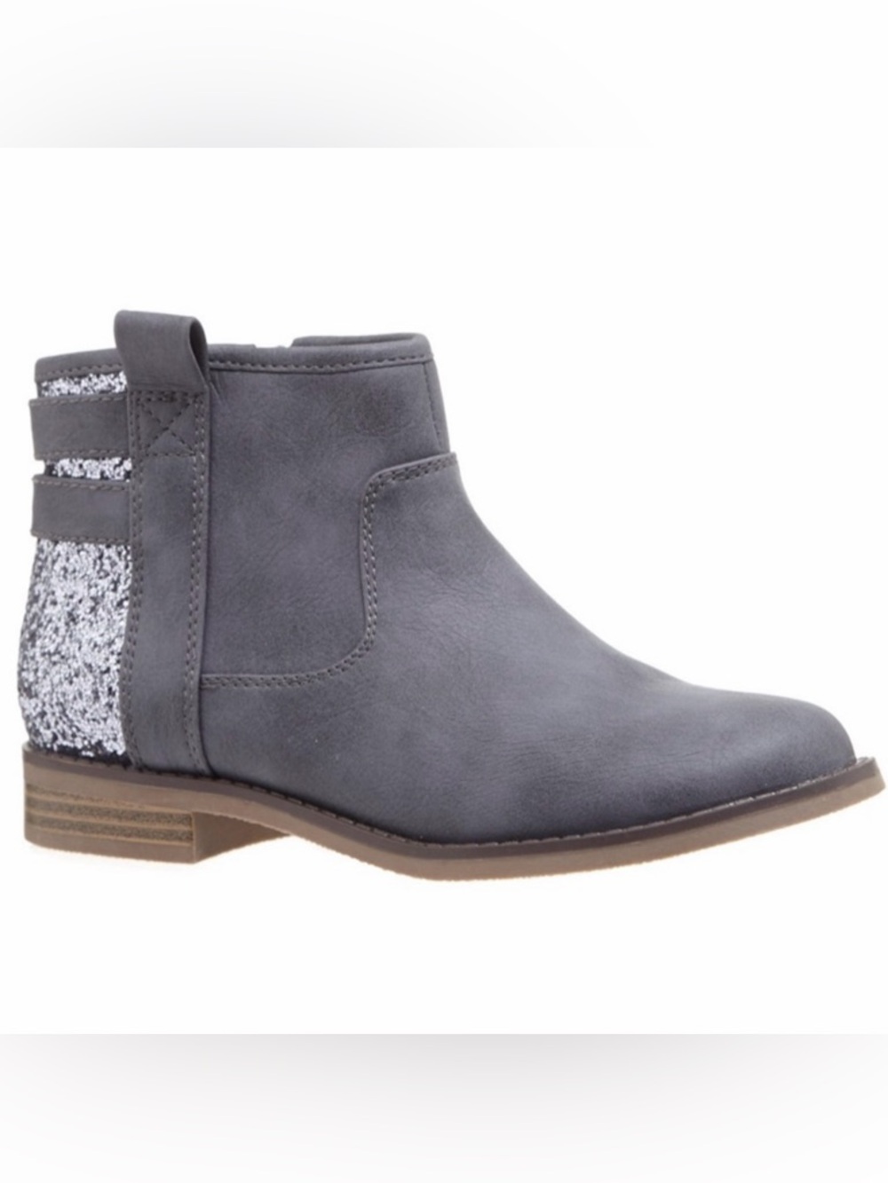 DUNNES | Vegan Faux Leather Glitter Festival Boho Zip Ankle Booties